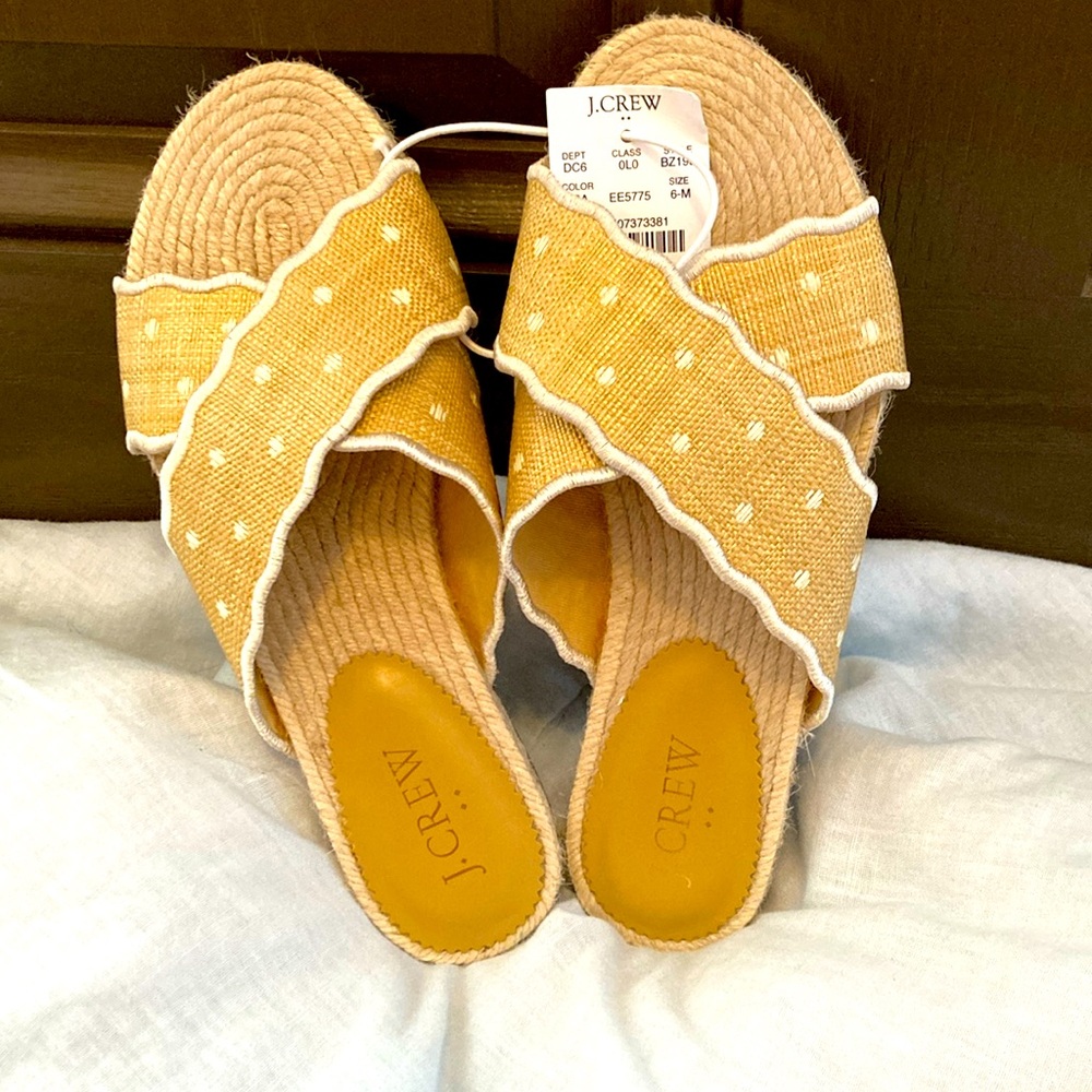 NWT J.Crew espadrille slip on sandal.